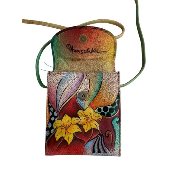 ANUSCHKA Floral Leather Crossbody Snap Bag - Picture 6 of 10